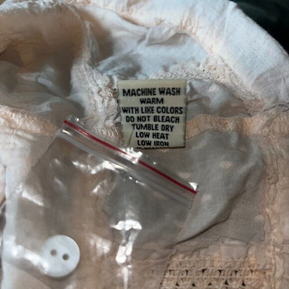 DYLAN Patchwork Long Sleeve Button Tunic Top- Light Peach - New with Tags - XXL - Picture 10 of 10